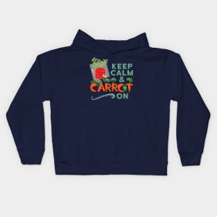 Keep Calm and Carrot On | Punny Garden Kids Hoodie